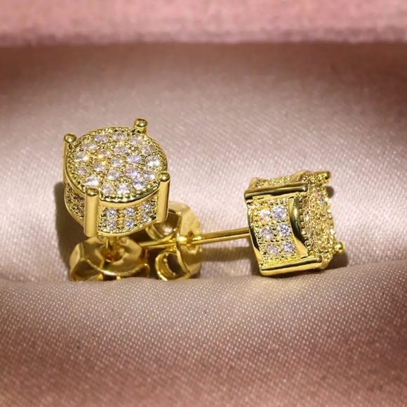 Jewelry - Cubic Zirconia Stud Earrings Gold